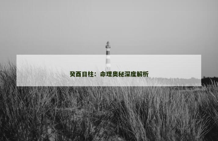 癸酉日柱：命理奥秘深度解析