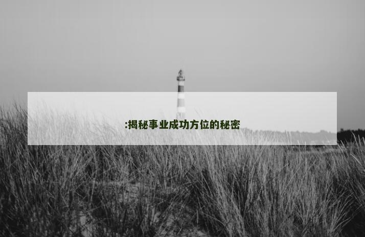 :揭秘事业成功方位的秘密